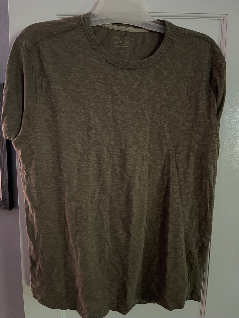 Banana Republic Factory Olive Short Sleeve Crew Neck Tee